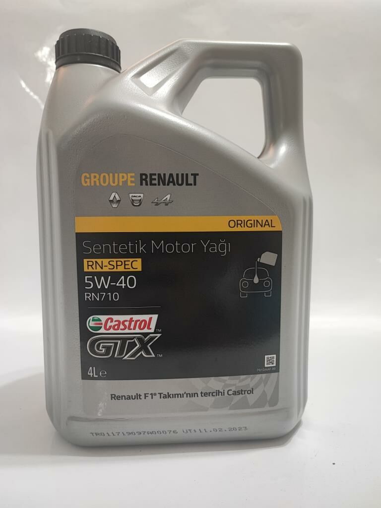 CASTROL GTX 5W-40 4LT MOTOR YAĞI RENAULT DOLUM YAĞI