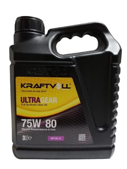 KRAFTVOLL ŞANZIMAN YAĞI ULTRAGEAR SENTETİK GL-5 75W-80 3 LT ÜRETİM :2022