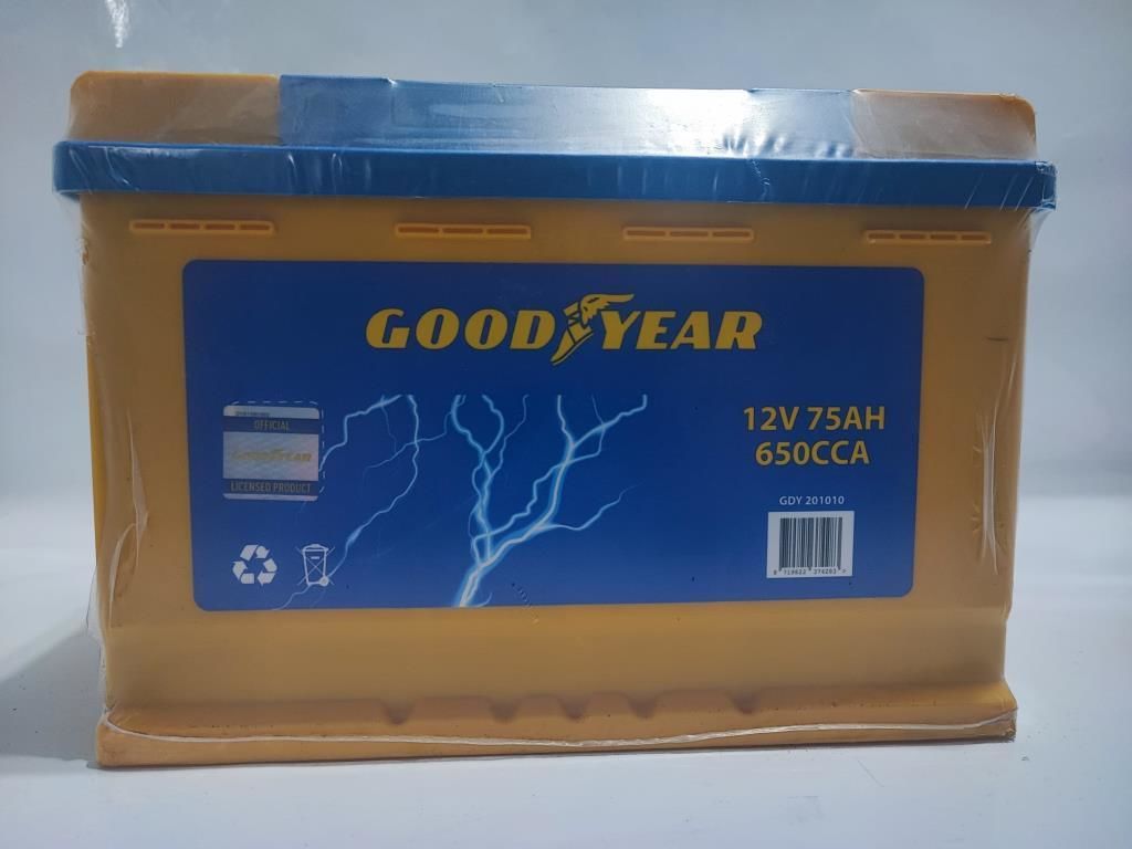 GOODYEAR AKÜ 12V 75AH 6500CCA TAM KAPALI (278X175X190)