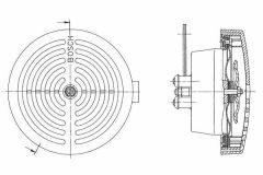 Bosch DIDIT KORNA 12V 60W 375HZ CAP:140MM 115DB SIYAH TEKLI
