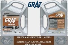 GRAT MOTOR YAĞI 20W-50 API SL/CF 4 LT