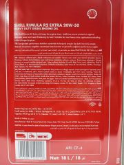 SHELL RİMULA R2 EXTRA 20W-50 18 Litre