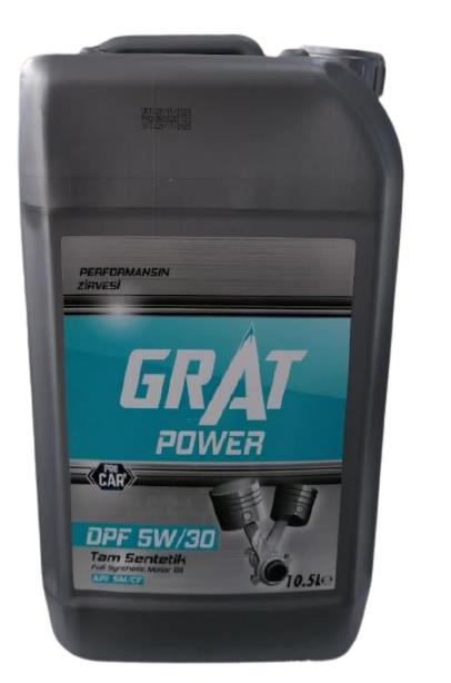 GRAT MOTOR YAĞI 5W-30 PARTİKÜLLÜ C3 10,5 LT ÜRETİM TARİHİ : 2023