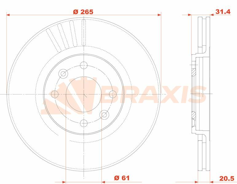 Braxis FREN DISKI ON BMW F10 F11 10> HAVALI 330mm