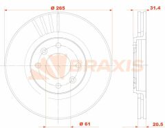 Braxis FREN DISKI ON BMW F10 F11 10> HAVALI 330mm