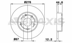 Braxis FREN DISKI ON A-CLASS W169 04>12