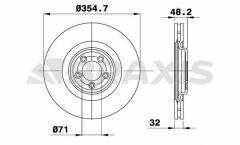 Braxis FREN DISKI ON JAGUAR XF 08>15 XJ 12> F-TYPE 12> XK 06>14