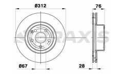 Braxis FREN DISKI ON S-CLASS W220 98>05