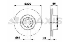Braxis FREN DISKI ON S-CLASS W140 93>98 C140 92>99