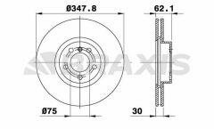 Braxis FREN DISKI ON (348mm) BMW  X5 E70  X6 E71