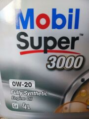 MOBİL SÜPER 3000 0W-20 TAM SENTETİK MOTOR YAĞI 4 Litre