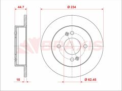 FREN DISK AYNASI ARKA HYUNDAI I10 08->