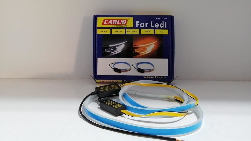 CARUB FAR ÜSTÜ KAYAR LED 60CM BEYAZ/SARI