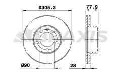 Braxis ON FREN AYNASI HAVALI OPEL MOVANO 98 03 RENAULT MASTER 03> 1.9DCI /DTI 2.2DCI 2.5D / DCI 2.8DTI 3.0D