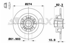Braxis RULMANLI ARKA FREN DISK AYNASI LAGUNA II 1.6 / 1.8 / 1.9 / 2.0 SCENIC II 2.0DCI
