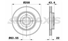 Braxis ON FREN DISK AYNASI FOCUS I 98>04 FIESTA V 00>08 FUSION 02>12 FORD KA 1.6 03>08 MAZDA II 1.2 / 1.4 /