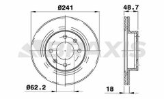 Braxis ON FREN DISK AYNASI KIA PICANTO 1.0 1.1 1.2 04> HYUNDAI I10 1.1 1.2 08> 241 CAP 4 BIJON