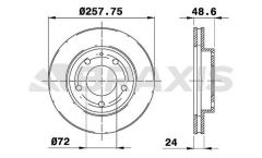 Braxis ON FREN DISK AYNASI HAVALI MAZDA 626 FS 92>97 MX 6 92>97 285X5