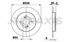 Braxis ARKA FREN DISK AYNASI DUZ YARIS II 06>11 260X4
