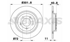 Braxis ARKA FREN DISK AYNASI MAZDA 5 CR19 1.8 / 2.0 / 2.0CD 05 16 JANT