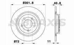 Braxis ARKA FREN DISK AYNASI MAZDA 5 CR19 1.8 / 2.0 / 2.0CD 05 16 JANT