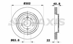 ARKA FREN DISK AYNASI HAVALI  S60 II (134)   10>15 S80 II (124)  10>16 V60 I (155, 157)  10>15 V70 I