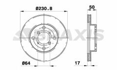 Braxis ON FREN DISK (AYNASI) HAVALI SUZUKI ALTO 1994-2002 SUZUKI SWIFT 1989-2001 JUSTY 1.3 4WD 1995-2003 (2