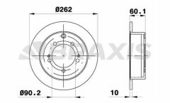 Braxis ARKA FREN AYNASI DUZ MITSUBISHI ECLIPSE 94-99 LANCER 03-08 OUTLANDER 01-06 SPACE RUNNER 99-03 (261X5