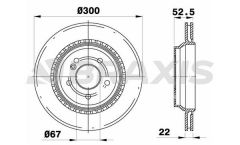 Braxis FREN DISKI ARKA (HAVALANDIRMALI) S-CLASS W220 98>05