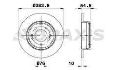 Braxis ARKA FREN DISK AYNASI SONATA V 2.0 VVTI / 2.0 CRDI / 2.4 / 3.3 05> SONATA VI 2.4 09>