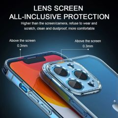 Adaman iPhone 12 Pro Için Kamera ve Köşe Korumalı Premium Şeffaf Şarj Tıpalı Sararmaz Kılıf