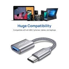 Jsaux Usb'den USB C'ye Adaptör CD0019 USB C'den USB 3.0'a Adaptör, Type-C Otg MacBook Pro/air, iPhone 15 Pro Max, Samsung Galaxy S24/S23/S22/S21 ve Diğer USB C Cihazlarıyla Uyumlu