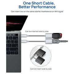 Jsaux Usb'den USB C'ye Adaptör CD0019 USB C'den USB 3.0'a Adaptör, Type-C Otg MacBook Pro/air, iPhone 15 Pro Max, Samsung Galaxy S24/S23/S22/S21 ve Diğer USB C Cihazlarıyla Uyumlu