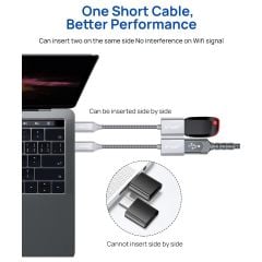 Jsaux Usb'den USB C'ye Adaptör CD0019 USB C'den USB 3.0'a Adaptör, Type-C Otg MacBook Pro/air, iPhone 15 Pro Max, Samsung Galaxy S24/S23/S22/S21 ve Diğer USB C Cihazlarıyla Uyumlu