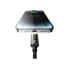 Mcdodo CA-3160 Type-C To Lightning 36W LED Göstergeli Data/şarj Kablosu 1.2m-Siyah
