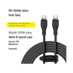 Baseus Super Akıllı Şarj Kopmaz 1.2mt 100W Type-C to Type-C Şarj Kablosu Huawei Samsung Laptop Macbook Şarj Kablosu HBCV000066XOG6