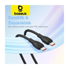 Baseus Super Akıllı Şarj Kopmaz 1.2mt 100W Type-C to Type-C Şarj Kablosu Huawei Samsung Laptop Macbook Şarj Kablosu HBCV000066XOG6