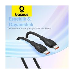 Baseus Super Akıllı Şarj Kopmaz 1.2mt 100W Type-C Şarj Kablosu Huawei Samsung Laptop Macbook Şarj Kablosu