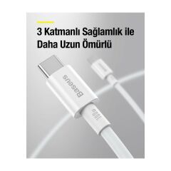 Baseus Super Şarj 1mt 100W Type-C To Type-C Şarj Data Kablosu Laptop Notebook Macbook Pro Şarj Kablo    HBCV00004D10UE