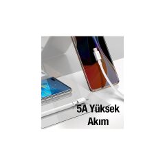 Baseus Super Şarj 1mt 100W Type-C To Type-C Şarj Data Kablosu Laptop Notebook Macbook Pro Şarj Kablo
