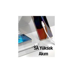 Baseus Super Şarj 1mt 100W Type-C To Type-C Şarj Data Kablosu Laptop Notebook Macbook Pro Şarj Kablo
