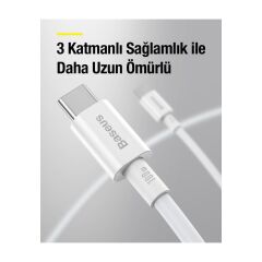 Baseus Super Şarj 1mt 100W Type-C To Type-C Şarj Data Kablosu Laptop Notebook Macbook Pro Şarj Kablo