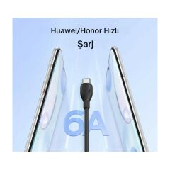 Baseus Mega Hızlı 1.2mt 100W Type-C Şarj Kablosu, Akım ve Isı Korumalı Type C Kablo, Pc, Telefon, Tablet Şarjı  HBCV000066R093