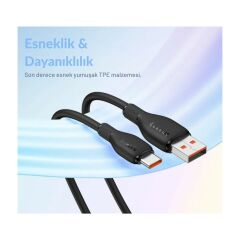 Baseus Mega Hızlı 1.2mt 100W Type-C Şarj Kablosu, Akım ve Isı Korumalı Type C Kablo, Pc, Telefon, Tablet Şarjı  HBCV000066R093