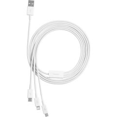 Baseus Superior 3in1 Hızlı Şarj Özellikli USB To M+L+C 3.5A Hızlı Şarj Kablosu iPhone 15 Uyumlu 0.5m.