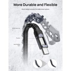 Jsaux Premium CC0008 3 Amper 60 WATT 1 Metre Type-C Süper Hızlı Şarj ve Data Aktarım Kablosu / iPhone 15 serisi uyumlu