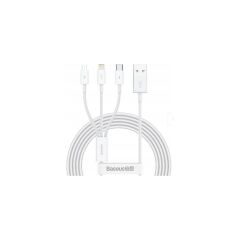 Baseus Superior Series (Micro+Lightning+Type-C) Üçlü Hızlı Şarj Veri Kablosu 3.5A 1.5 mt BS-33909