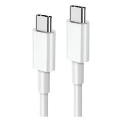 Adaman 100 cm 1MT 3.0 Hızlı Şarj ve Data Kablosu Type-C to Type- C Süper Hızlı Quick Şarj Kablosu - BEYAZ