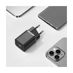 Baseus Apple iPhone 13 Mini Uyumlu 20W Hızlı Şarj Adaptörü + Type-C To Lightning 1m Şarj Kablosu