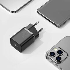 Baseus Apple iPhone Uyumlu 12 / Pro/ Pro Max/ Mini Type-C Şarj Cihazı Qc Hızlı Şarj 20W Super Si Qc 20W